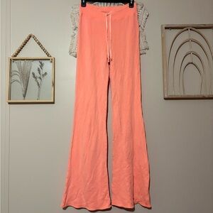 Skims Orange Terry Flare Pants